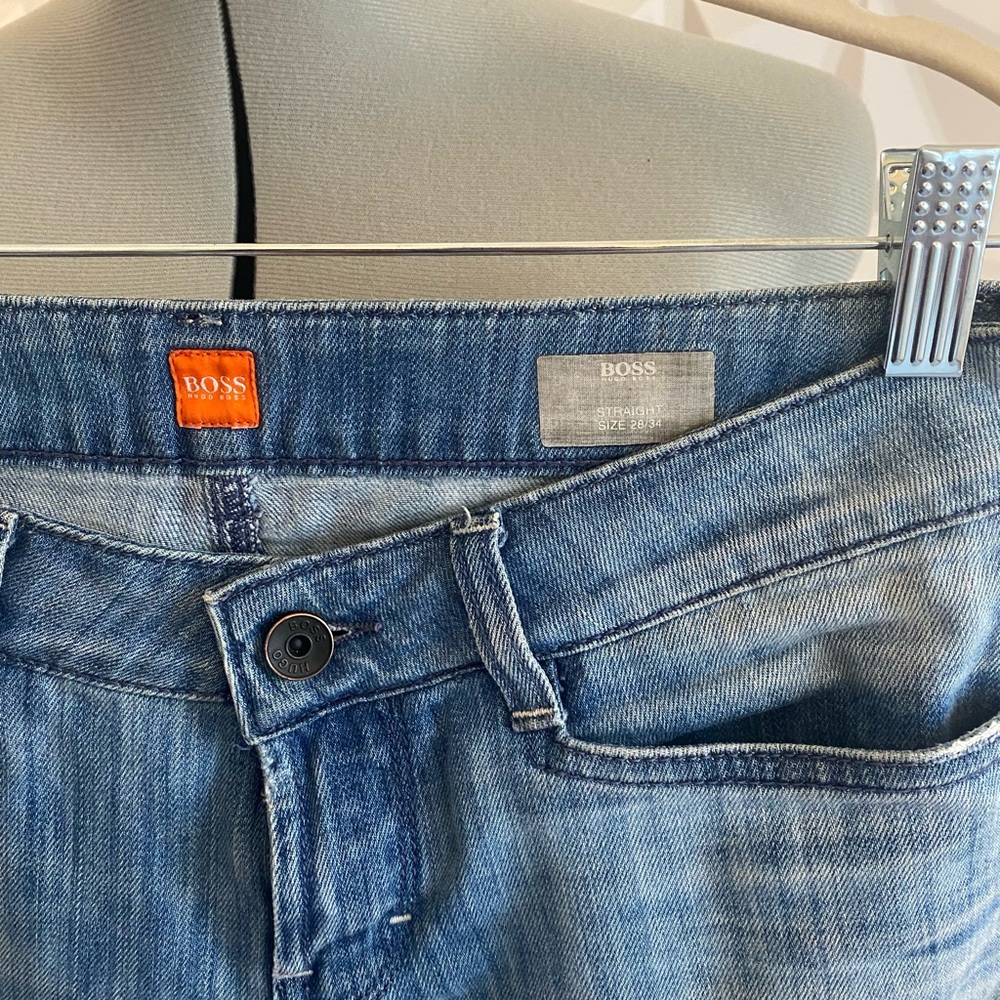 Boss blue hipster straight leg jean
